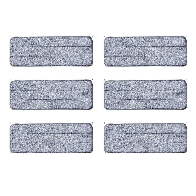 Vervangende microvezel dweilpads, 6 stuks, wasbaar, 35,5 x 11 cm
