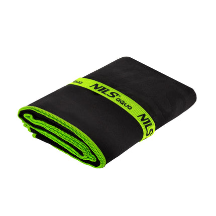 Microfibre Towel 140x70 cm, Black-Green