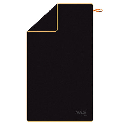 Microfibre Towel 180x100 cm, Black-Orange