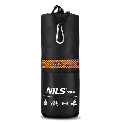 Microfibre Towel 180x100 cm, Black-Orange