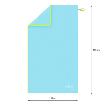 Microfibre Towel 180x100 cm, Blue-Green