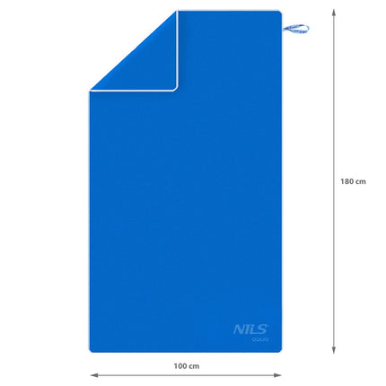 Microfibre Towel 180x100 cm, Dark Blue/Light Blue