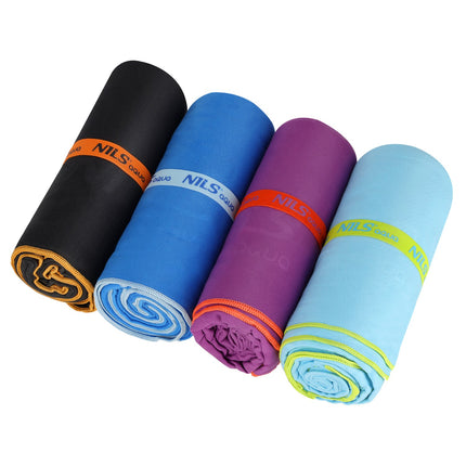 Microfibre Towel 180x100 cm, Dark Blue/Light Blue