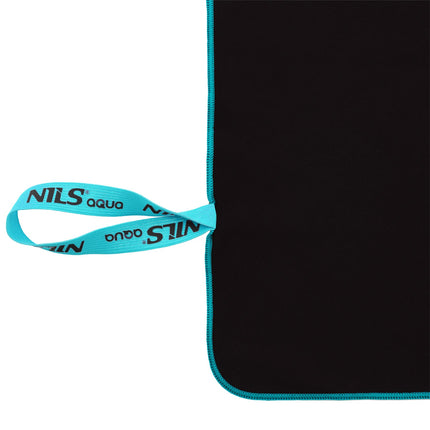 Microfibre Towel 200x90 cm, Black-Blue