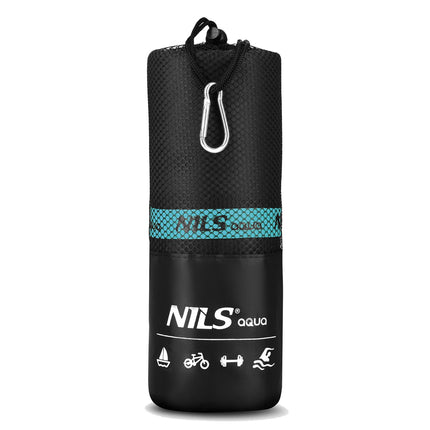 Microfibre Towel 200x90 cm, Black-Blue