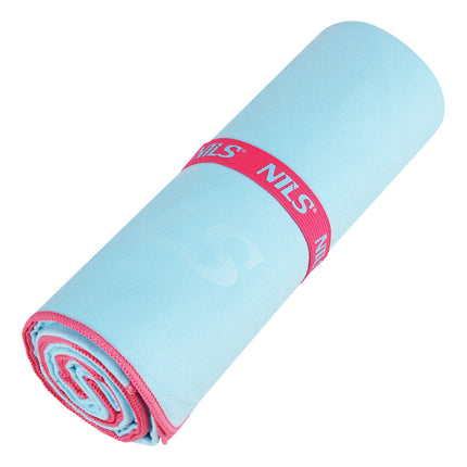 Microfibre Towel, Blue-Pink, 200x90 cm