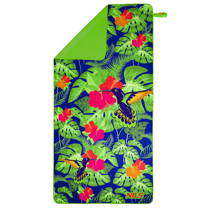 Microfibre Towel, Floral Design, 160x80 cm