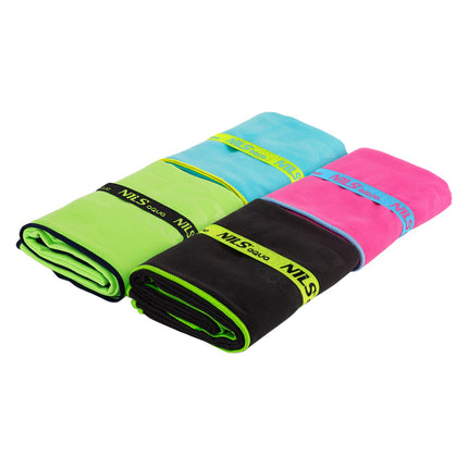 Microfibre Towel, Pink-Blue, 140x70 cm
