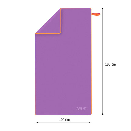 Microfibre Towel, Purple-Red, 180x100 cm