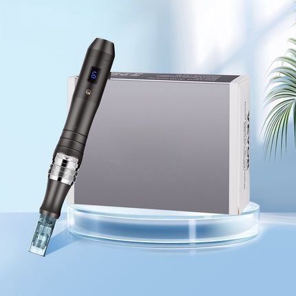 Microneedling Pen, 6 Speeds, LCD, 0–2.5 mm, 6 Tips