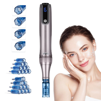 Microneedling Pen Kit, 20 Cartridges, 0–2.5 mm, LCD