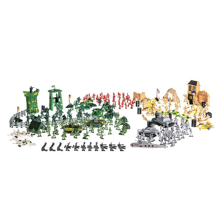 Military Base Toy Set, 300 Pieces, Soldiers & Tanks