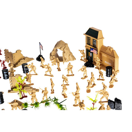 Military Base Toy Set, 300 Pieces, Soldiers & Tanks