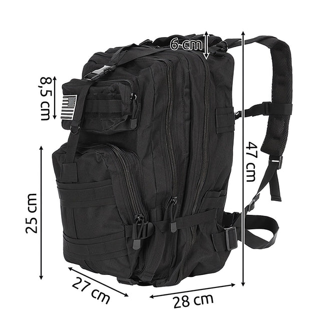 Military backpack XL black