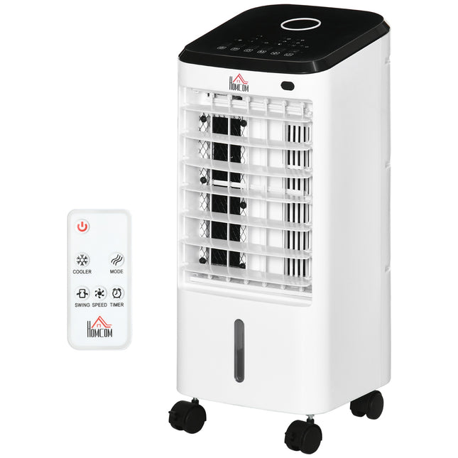 Portable Air Cooler and Humidifier - 3 Levels, Remote Control