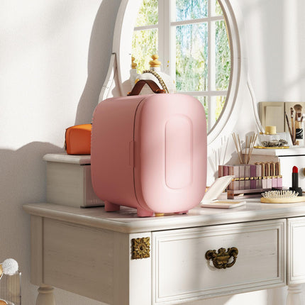 Mini Beauty Fridge – 4L, Pink, Skincare & Makeup Storage