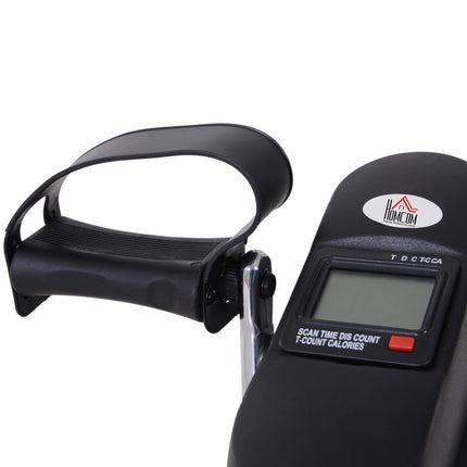 Mini Bike Pedal Trainer, LCD Display, Cast Iron, Black