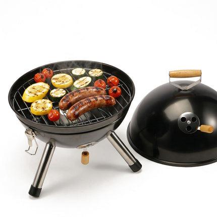 Mini Charcoal Kettle Grill, Black, 30 cm Steel
