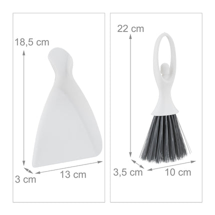 Mini Dustpan & Brush Set, 4-Pack, Compact Design