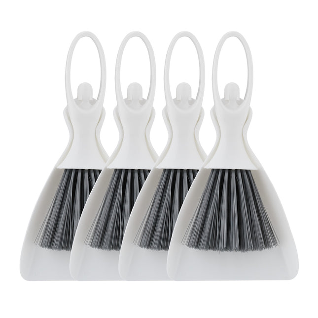 Mini stoffer en blik set, 4-pack, compact ontwerp