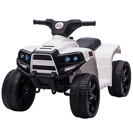 Children's Electric ATV - Mini Quad with Headlight, Black/White