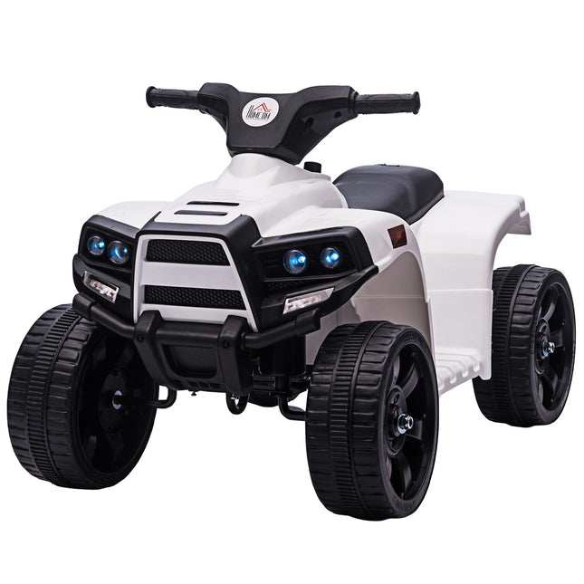 Children's Electric ATV - Mini Quad with Headlight, Black/White