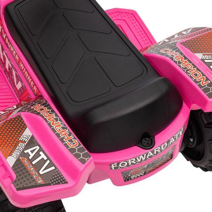 Electric Mini Quad ATV for Kids, LED Lights, Pink