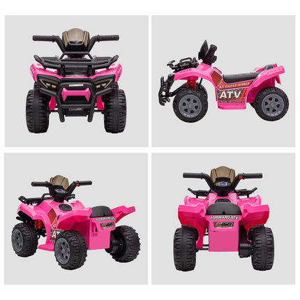 Electric Mini Quad ATV for Kids, LED Lights, Pink