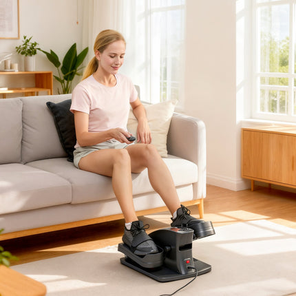 Mini Elliptical Trainer, 12 Speeds, LED Display, Remote Control