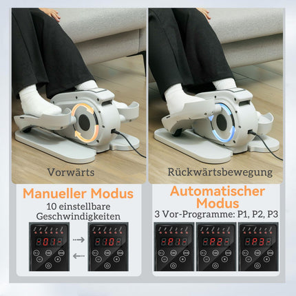 Elliptical trainer under the desk with 10 speed levels and LCD