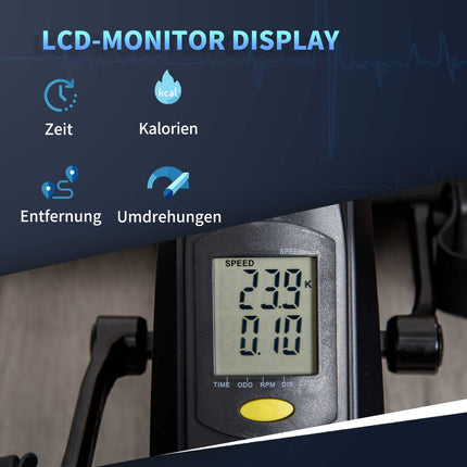 Mini exercise bike with 5 resistance levels, LCD display