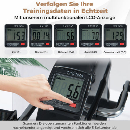 Mini Exercise Bike with LCD Display for Arms & Legs