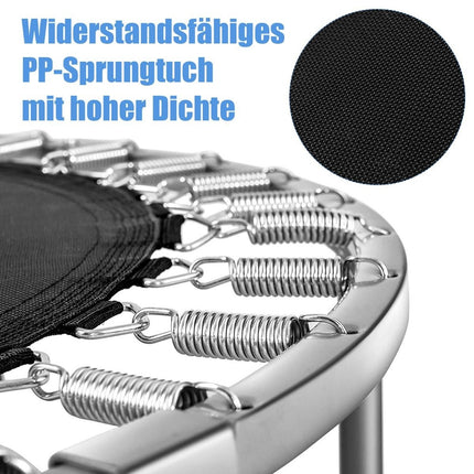 Mini Fitness Trampoline, Foldable, 97cm, 150kg Capacity, Grey