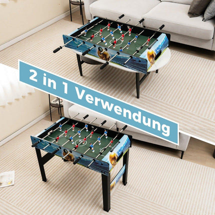 Mini Foosball Table with 14 Players, 2 Balls, Scorekeeper