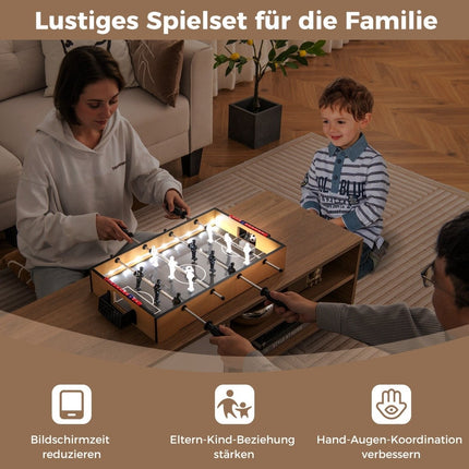 Mini Foosball Table with LED Lights and 2 Balls