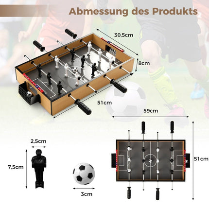 Mini Foosball Table with LED Lights and 2 Balls
