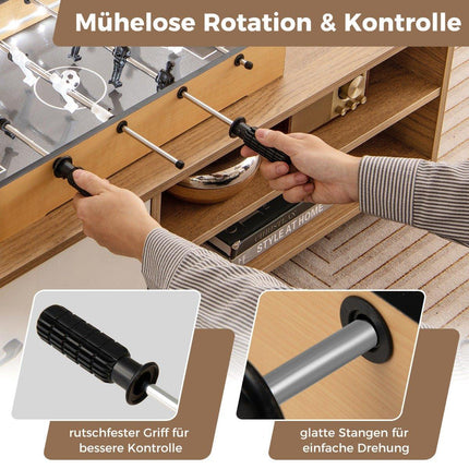 Mini Foosball Table with LED Lights and 2 Balls