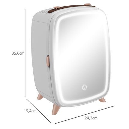 Portable 6L mini fridge - cools cosmetics and drinks