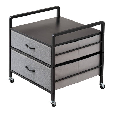 Mini Fridge Stand with 2 Drawers, Wheels, 176 lb