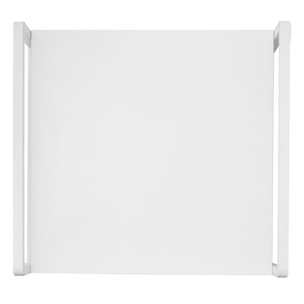 Mini Fridge Stand with 2 Drawers and Wheels, White