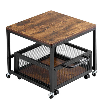 Mini Fridge Stand with Pull-Out Storage Cart, Wheels, 198 lb