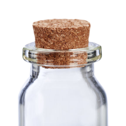 Mini Glass Bottles, Cork Stopper 60p Set