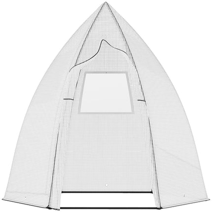 Mini greenhouse with roller door, 160x140x180 cm, White