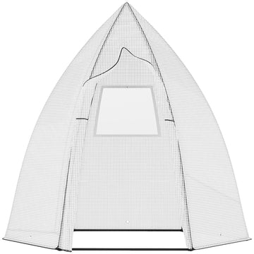 Mini greenhouse with roller door, 160x140x180 cm, White