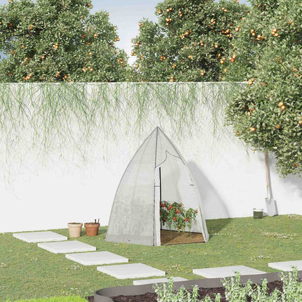 Mini greenhouse with roller door, 160x140x180 cm, White