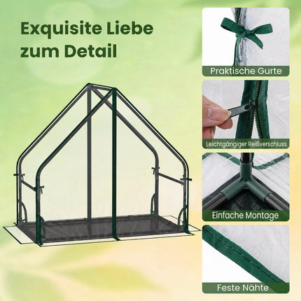 Mini Greenhouse with Metal Frame and Waterproof Mat