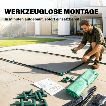 Mini Greenhouse with Weatherproof PE Cover, 180 x 92 x 92 cm