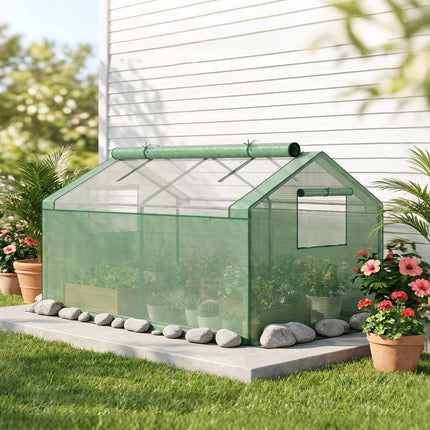 Mini Greenhouse with Weatherproof PE Cover, 180 x 92 x 92 cm
