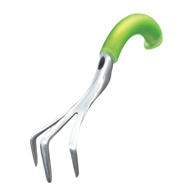 Mini Hand Rake, Ergonomic Aluminum, Rust-Proof Tines