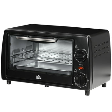 10L Mini Electric Oven, 750W, Timer, 230°C, Black
